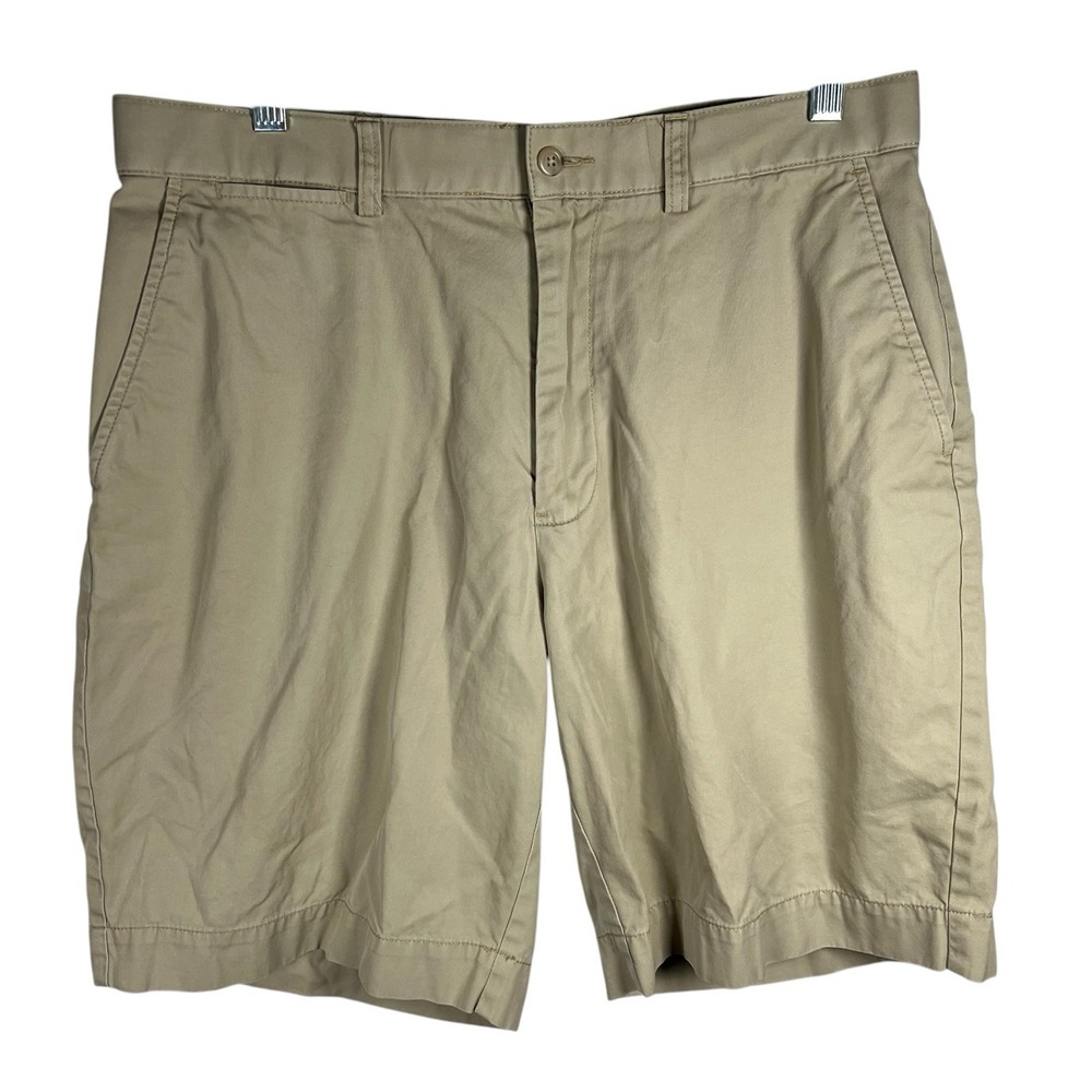 Polo Ralph Lauren Prospet Men 34 Cotton Khaki Flat Front Chino Shorts - Picture 1 of 7